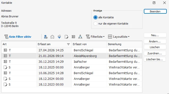 Kontaktliste