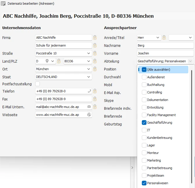 Mehrfachauswahlliste