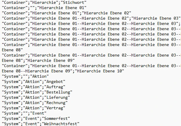 CSV-Beispieldatei