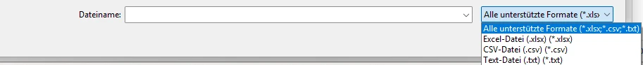Dateiformat-Filter