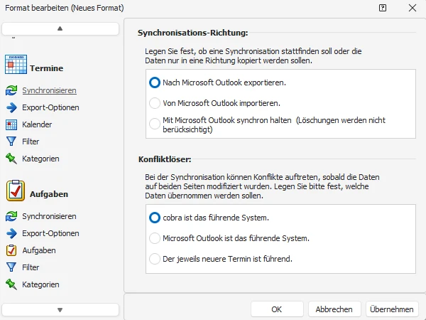 Termine Richtung