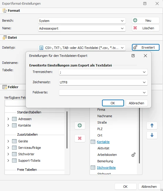 CSV-Export