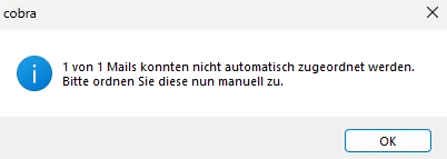 Mail nicht zugeordnet