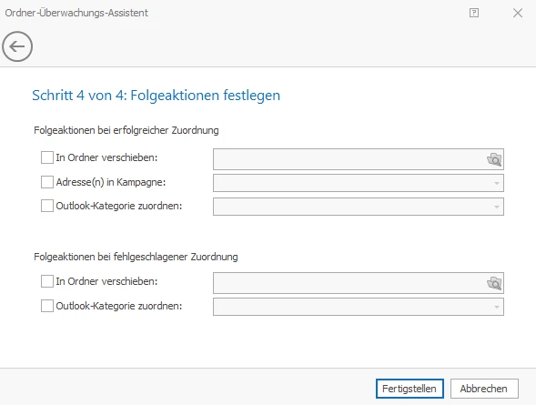 Ordnerüberwachung Aktionen