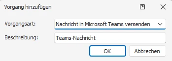 Teams Vorgang neu