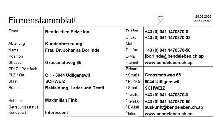 Vorschau Export