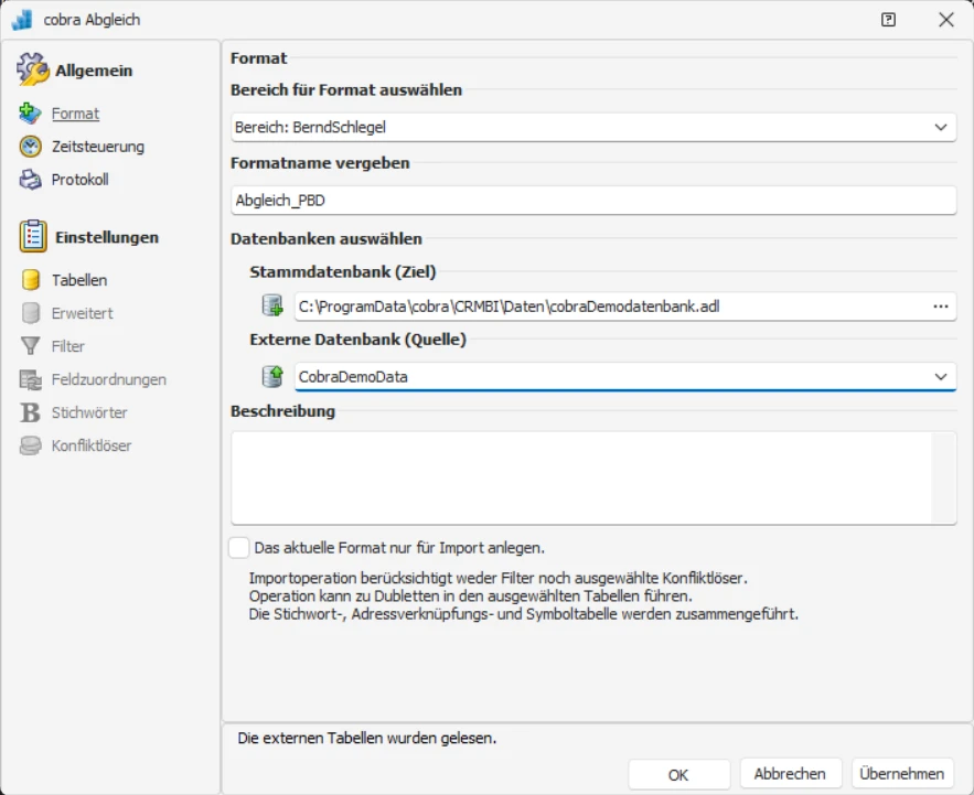 cobra DSGVO Datenschutz PBD Datenabgleich Datenbankabgleich