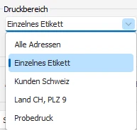 Druckbereich Filter