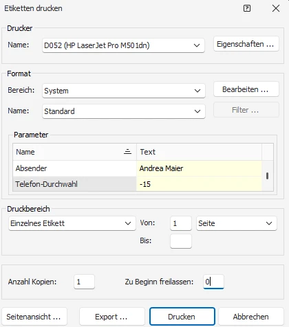 Druckdialog