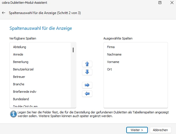 Assistent Schritt 2
