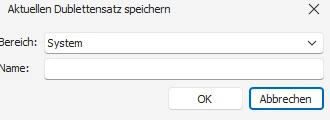 Suchergebnis speichern