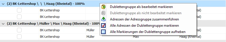 Gruppe bearbeitet
