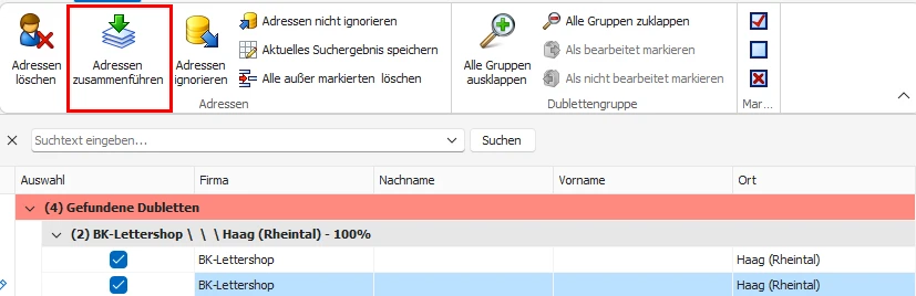 Zusammenführen