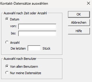 Kontakt-Datensätze auswählen