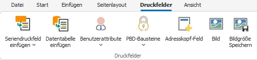 Druckfelder im Text-Format