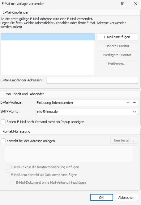 Vorgang E-Mail