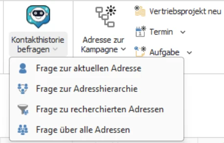 cobra Kontakthistorie befragen Icon