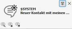 Benachrichtigung Pop-up