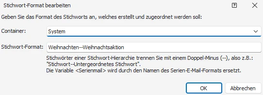 Stichwort-Container