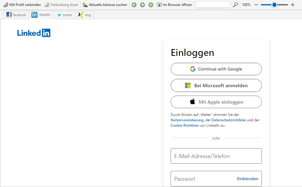 Social Media Suche