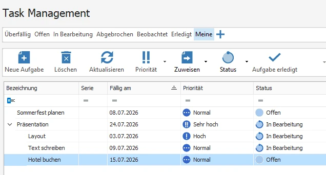 Teilaufgabe Ergebnis