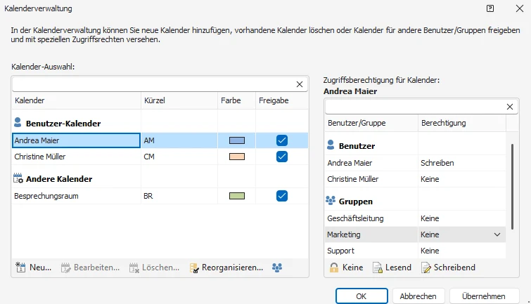Kalenderverwaltung