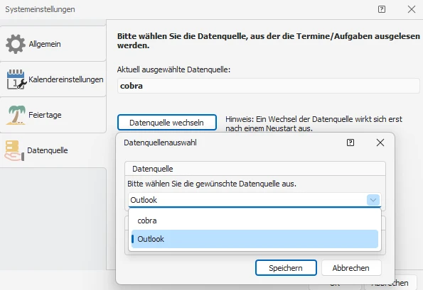 Outlook als Datenquelle