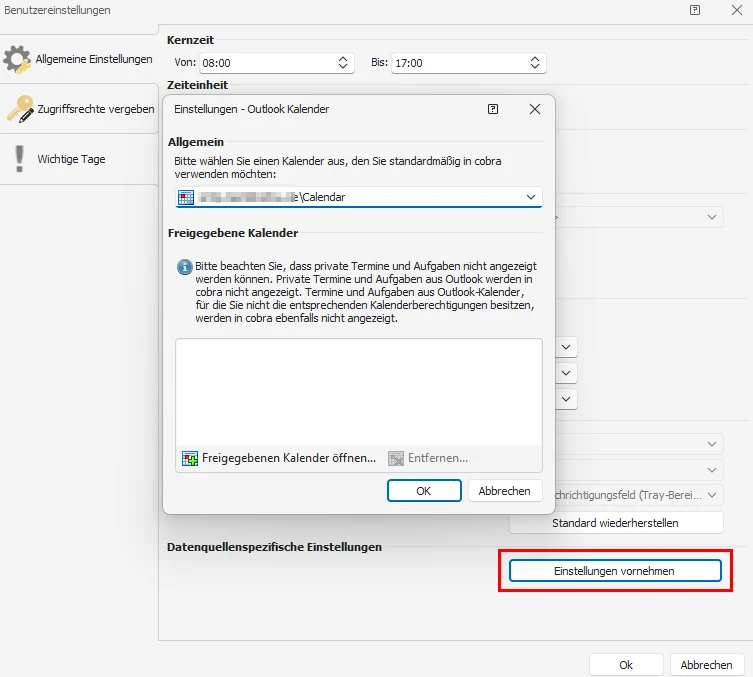Outlook-Kalender hinzufügen