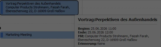 Termindetails Tooltip