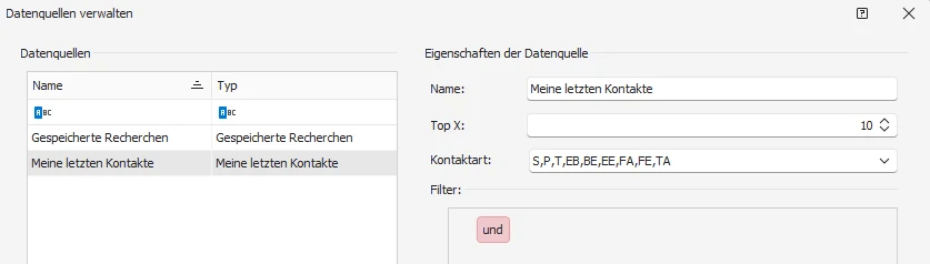 Datenquelle konfigurieren