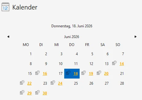 Widget Kalender