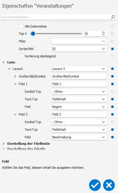 Widget Liste