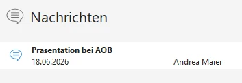 Widget Nachrichten