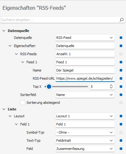 Widget RSS-Feeds