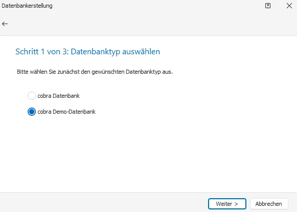 Datenbank-Assistent Startseite