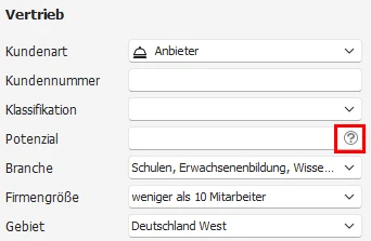 Feld mit Fragezeichen-Symbol