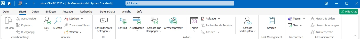 Menüband Übersicht