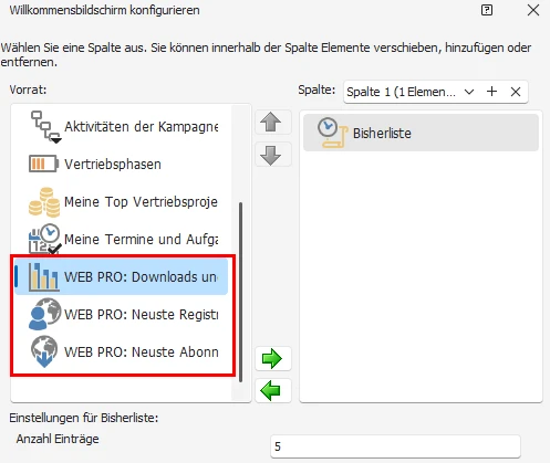Willkommen WEB PRO