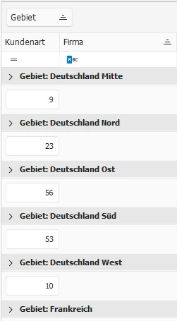 Aggregat in Gruppenfußzeilen
