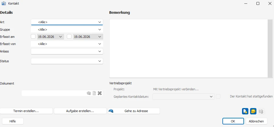 Kontakte recherchieren