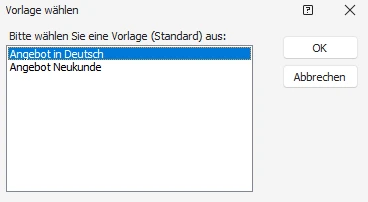 Ausgabe Vorlage