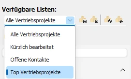 Listenverwaltung Symbole